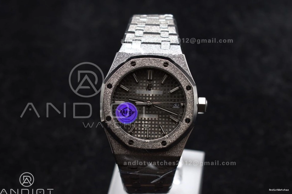 37mm Grey SS on Textured 15454 SS APSF Frosted Oak Edition Super 1:1 Bracelet SA3120 Dial Royal Best Clone Lightweight 1031 0429